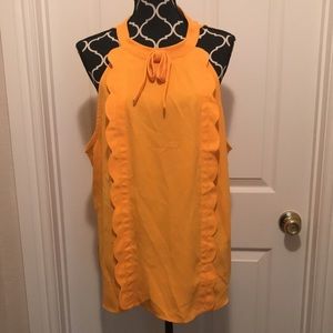 Victoria Beckham For Target Scalloped Yellow Top